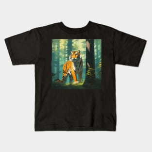 Beautiful Tiger in the jungle Kids T-Shirt